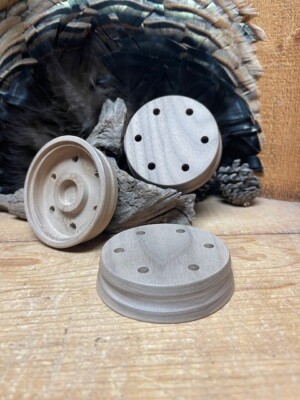 1 -  3''   EASY GRIP Profiled Walnut Turkey Friction Call Pot No Tools Needed