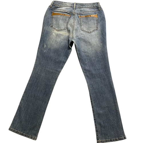 Style&Co Bootcut Jeans Womens Size 8P Blue Stretch Leather Pockets Mid Rise - Picture 2 of 10