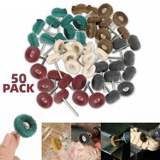 50 Metal Polishing Buffing Wheel Burr Kit Rotary Tool Accessories Set For Dremel