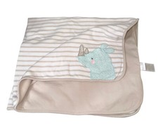 Koala Baby Security Blanket Lovey Tan White Stripe Appliqué Rhino Babies R Us