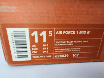 Vintage Nike 2001 Air Force 1 Mid B 624039-102 SZ 11.5  display picture 2