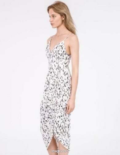 Shona Joy Draped Midi Cocktail Dress in 