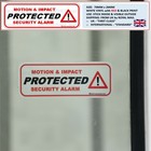 4 x PROTECTED WINDOW STICKERS MOTION & IMPACT SENSOR SECURITY ALARM