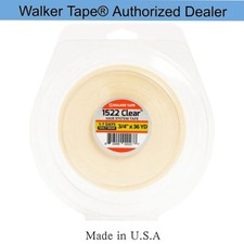 Walker 3/4" x 36Yards 1522 Clear Tape, Daily Wear Hair System Tape Roll