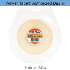 Walker 3/4" x 36Yards 1522 Clear Tape, Daily Wear Hair System Tape Roll