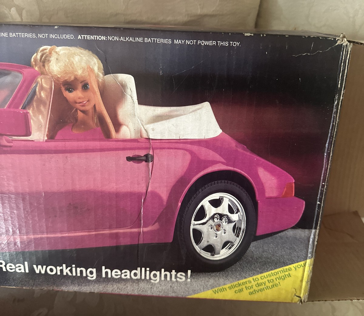 1992 Barbie Porsche 911 Cabriolet VINTAGE OPEN BOX Near Complete Rare See  Pics!