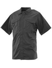 NEW TRUSPEC 1045 MENS LARGE BLACK ULTRALIGHT SHORT SLEEVE UNIFORM SHIRT