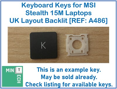 Tastatur Ersatz Tasten für MSI Stealth 15M Laptops UK Layout Hintergrundbeleuchtung