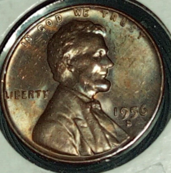 Mint Error Coin Lincoln Wheat 1c One Cent 1956 DDO  - Image 4 of 4