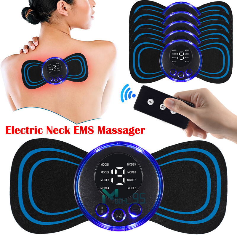 5x Mini masajeador eléctrico de espalda y cuello EMS Parche de masaje  corporal