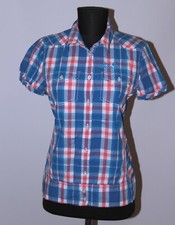 Jack Wolfskin womens check outdoor active wear shirt Size XS Slim Fit