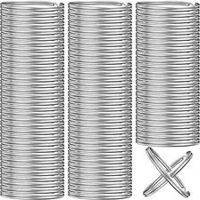 100Pack 1Inch Flat Key Rings Metal Keychain Rings Split O Ring for Home Car Keys