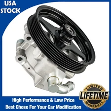 Power Steering Pump w/ Pulley for 2004-2008 Ford F-150 2006-2008 Lincoln Mark LT