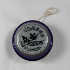 Yomega Firestorm Purple Silver yoyo YO YO Fire Storm Duncan Bandai 1999