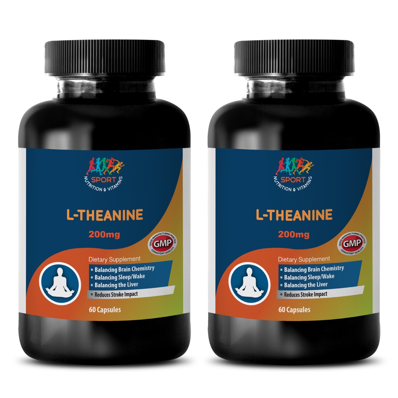 Píldoras de teanina - Extracto de L-teanina 200 mg - Potente suplemento dietético - 2Bot