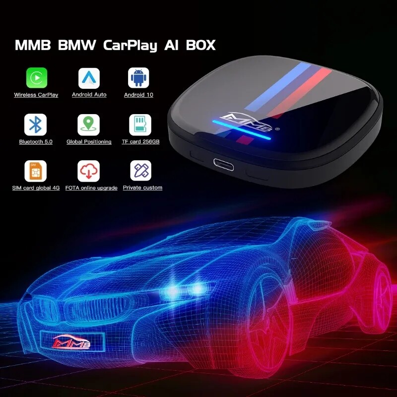 MMB 4GB 64GB Android 10 Wireless Carplay AI Video box for