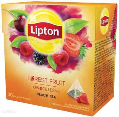 Lipton Forest Fruit Flavor Tea 20 Silk Pyramid Bags Box