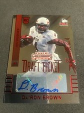 2015 Panini Contenders Draft Picks College Ticket Blue Foil Da'Ron Brown RC Auto