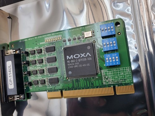 MOXA CP-114UL RS232 422 485 serial card 4-port PCIE slot DB9 Breakout Cable - Picture 5 of 11