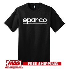 Sparco Black T-shirt Logo Racing Auto Seats Gear Gaming Racecar Automotive Tools