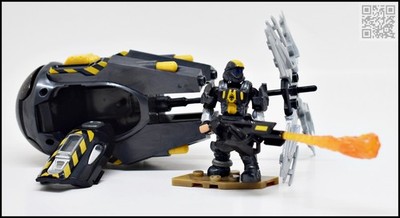 HALO MEGA CONSTRUX UNSC OPERATION ODST FLOOD HUNTER DROP POD MINI FIGURE GCM32