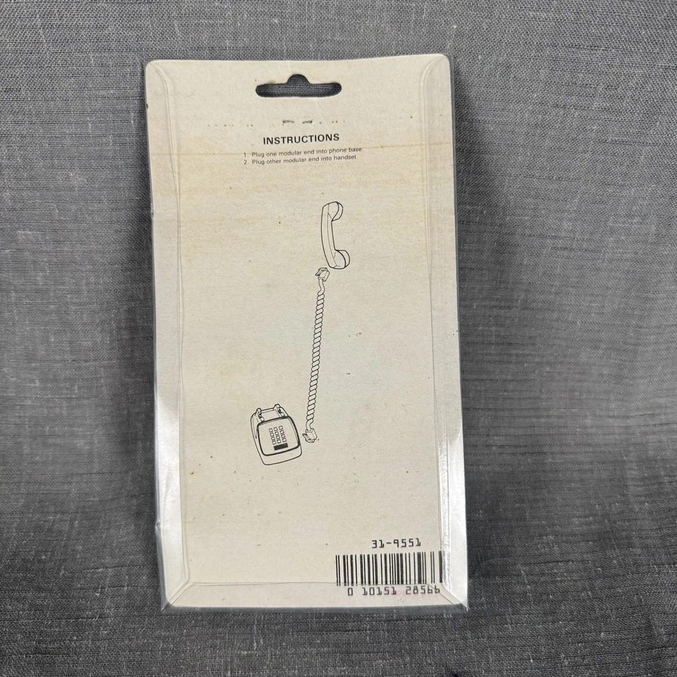 Vintage Telephone Handset Coil Cord Phone Curly Spiral 25 Ft Flexible New - Image 2 of 2