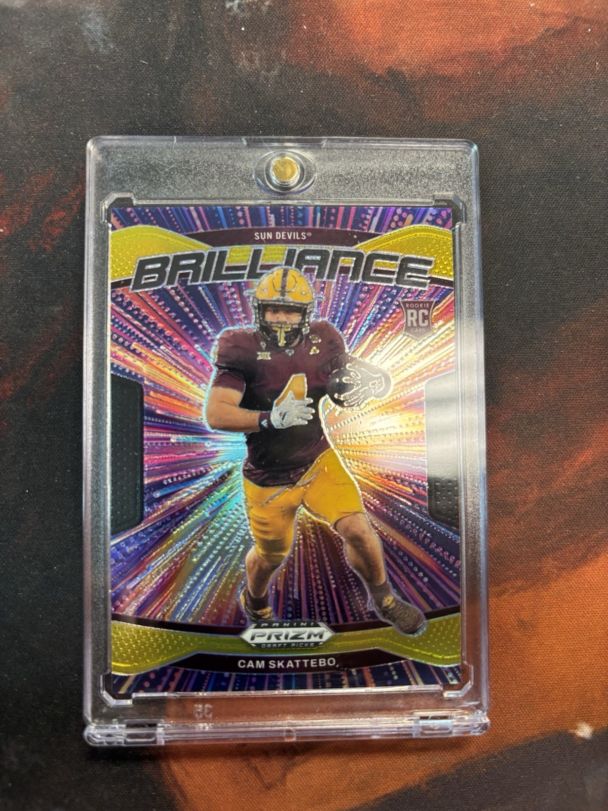 2025 Prizm DP Cam Skattebo Brilliance Black Gold 4/5 JERSEY #