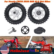 2.5-10 Front and Rear Wheel Tire Assembly for Honda CRF50 XR50 BBR KLX Dirt Bike