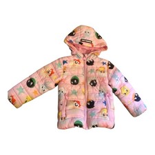Members Only Looney Tunes Jacket 2 T Girls Baby Pink Zip Puffer Coat EUC J6