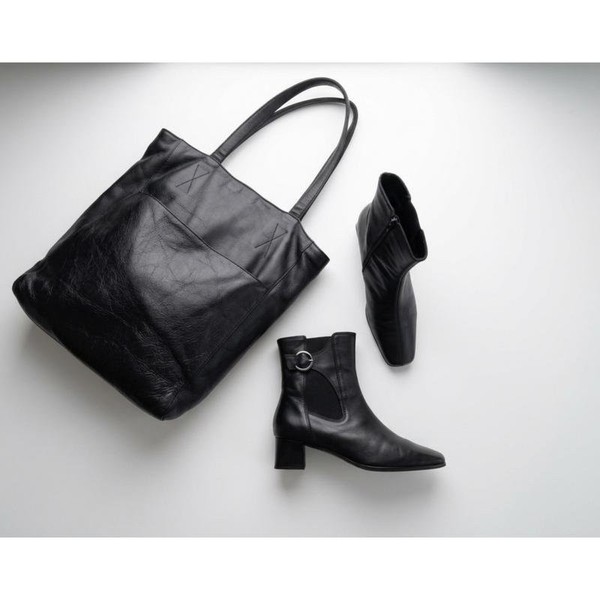 Women Gabor Boots Black Leather 40.5 #7SDZ