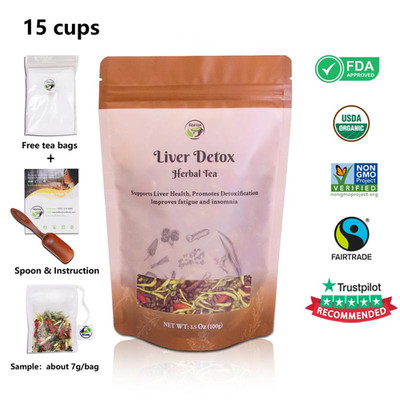 Vital-Tea Liver Support with Milk Thistle Goji Berry Chrysanthemum - Cleanse Liv