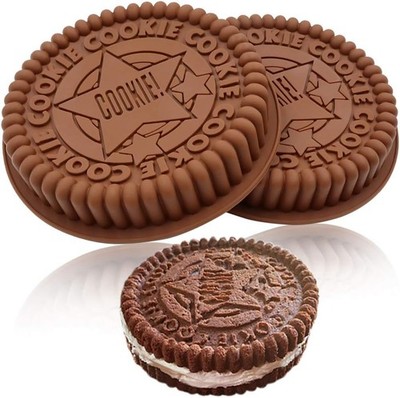 Meiyouju 2 Pcs Cookie Cake Pans,Oreo Silicone s 7.4inch Baking,Food
