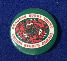 Unusual Newport Dragons Rugby Trust RFC Welsh Wales Charity Badge Button Pin