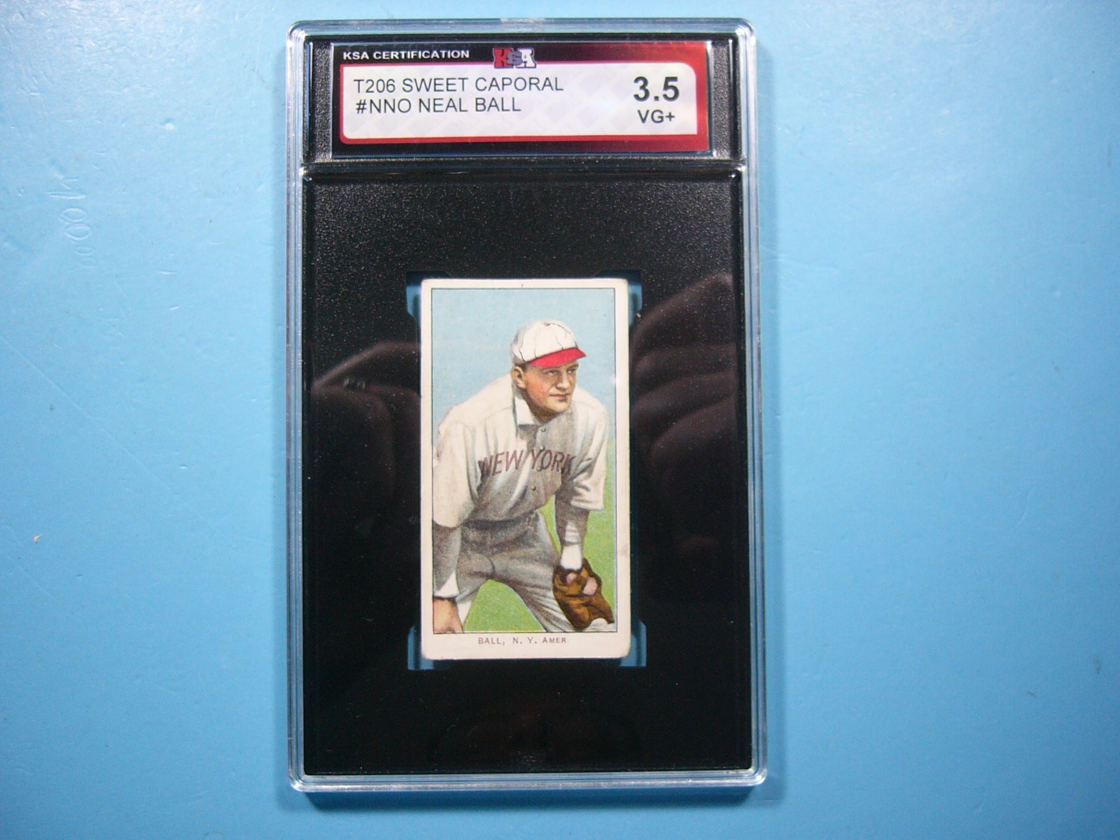 1909 T206 SWEET CAPORAL BASEBALL CARD #NNO NEAL BALL KSA 3.5 VG+ 1909/11 GL