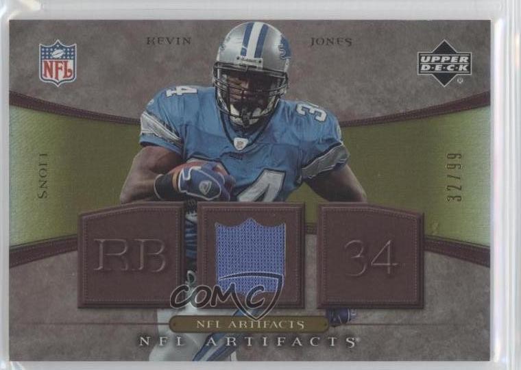 2007 Upper Deck Artifacts NFL Artifacts Gold 32/99 Kevin Jones #NFL-KJ 9ap