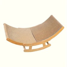 Large Elevated Recycled Wood Cat Hammock with Durable Sisal Scratching Board
