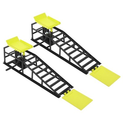 2 Pack Steel Hydraulic Car Lift Ramp 5 Ton 12000LBS for Oil Changes Car Ramps