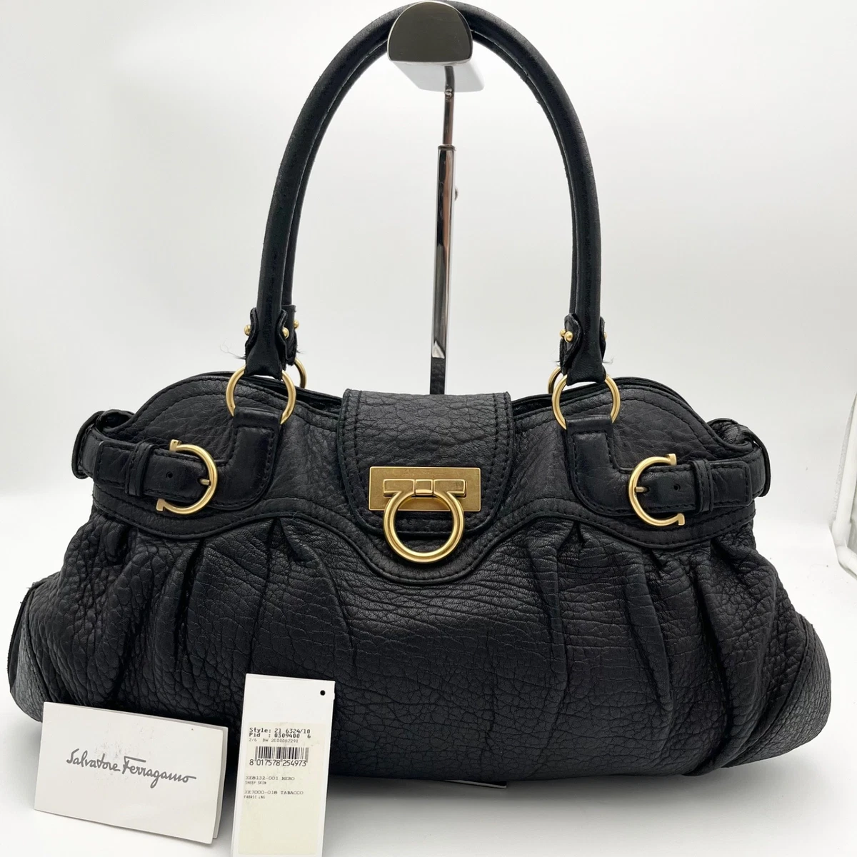Salvatore Ferragamo Black Metal Bags & Handbags for Women for sale 
