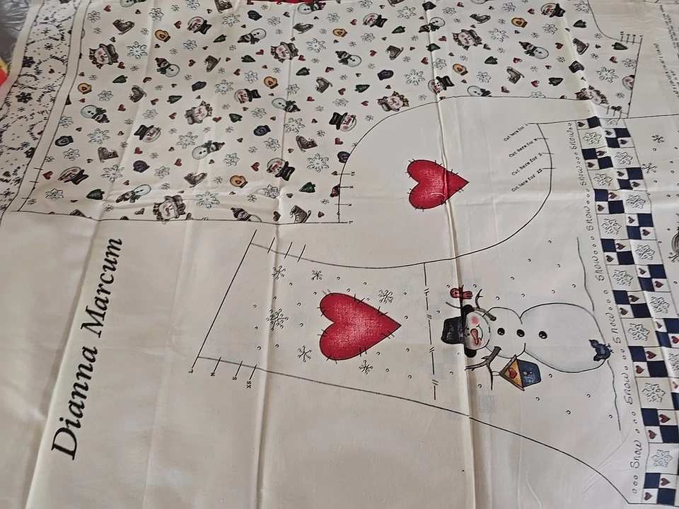 Chaleco de tela de algodón Marcus Bros. Dianna Marcum Snow Buddies corte y costura de panel Foto 3 de 4