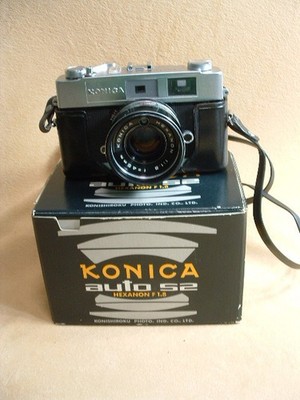 Konica Auto S2 Hexanon F1.8 35mm Camera with Case Instructions & Original Box