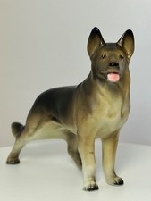 Vintage Ceramic German Shepard Dog figurine 5.5” Long Japan