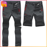 Wanderhose Herren Zip Off Atmungsaktiv Wasserdicht Softshell Trekkinghose 44-54