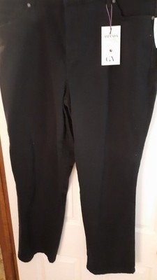 Gloria Vanderbilt Black Jeans AMANDA Stretch Classic Rise Tapered 5 Pocket 20W