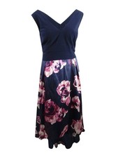 Xscape Women's Plus Size High-Low Floral-Print Gown