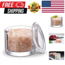 Multi-Use 10 oz Glass Salt Cellar - Stylish Storage for Spices and Candies
