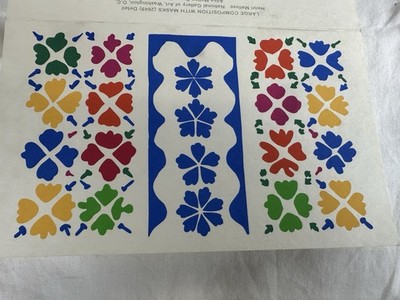 Rare Henri Matisse Large Decoration with Masks 1953 Decoration Masks Matisse Sil