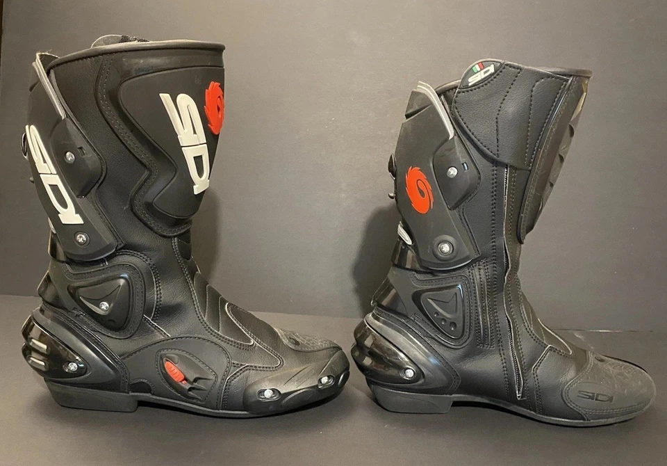 Botas de montar de moto Sidi Vertigo, negras/rojas para hombre talla 8,5 (EU 42) MUY FINAS Foto 3 de 4