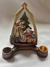 Nativity Arch Christmas Advent Taper Candle Holder 3D Joseph’s Studio 6'' tall