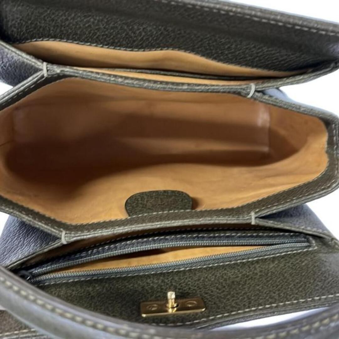 Gucci Bamboo Handbag Khaki Leather Used, Small Purse, Vintage Style thumbnail 6