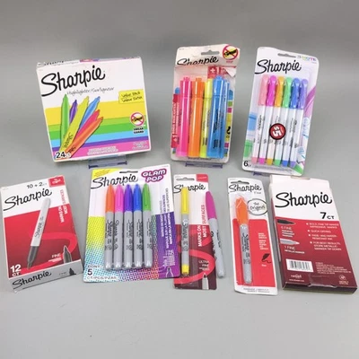 Sharpie Highlighter Permanent Marker Lot Multi-Color 8 Packs Assorted Set - Image 1 of 4